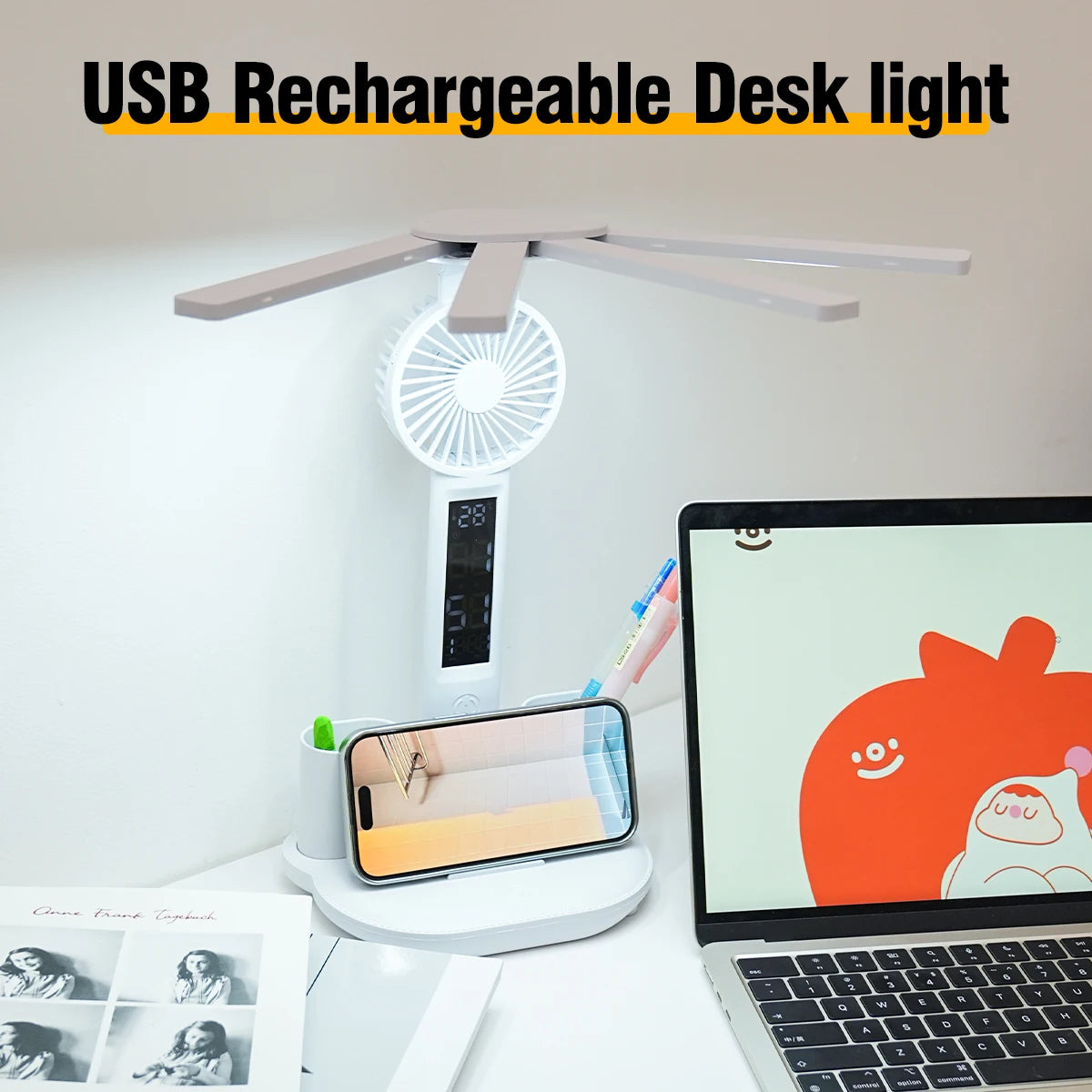 FocusBeam Pro – Premium 3-in-1 Productivity Desk Lamp